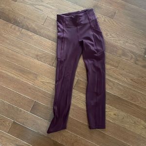 Maroon Lululemon leggings (almost brand new)